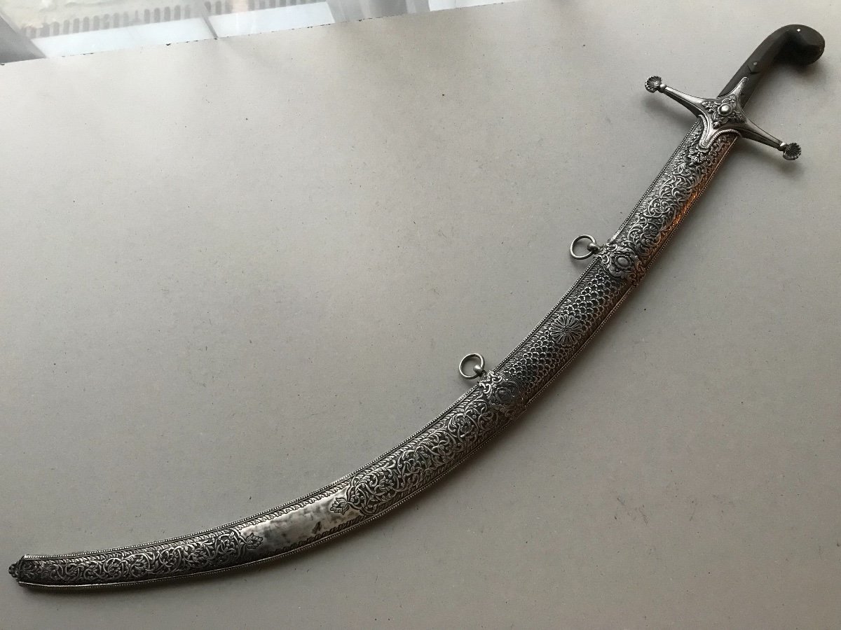 Large Silver Shamshir Sword-photo-4
