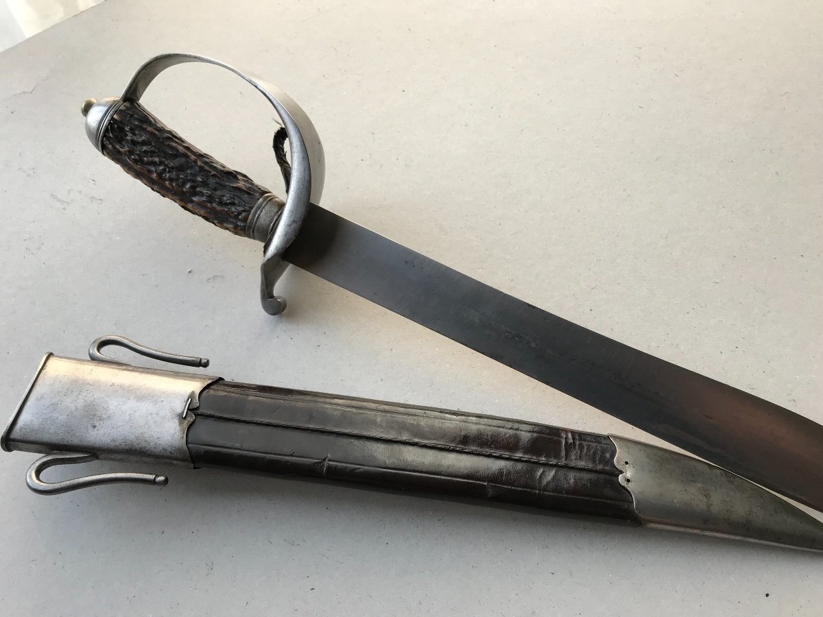 German Hunting Dagger In The Shape Of A Navy Cutlas-photo-1