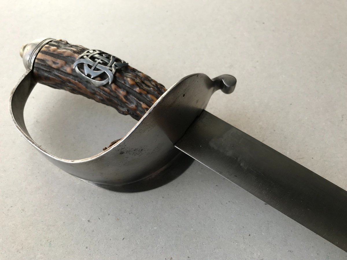 German Hunting Dagger In The Shape Of A Navy Cutlas-photo-2