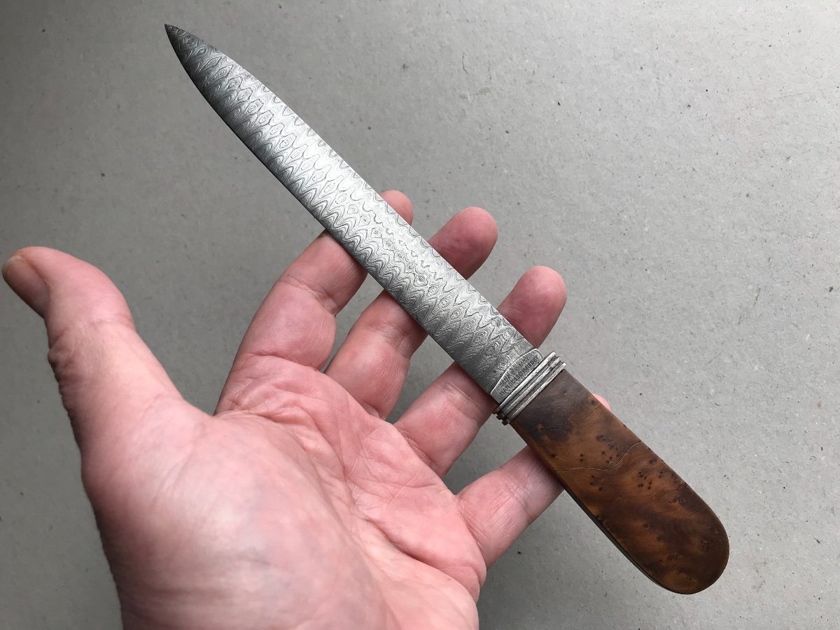 German Paper Cutter Knife With Damascus Blade-photo-5