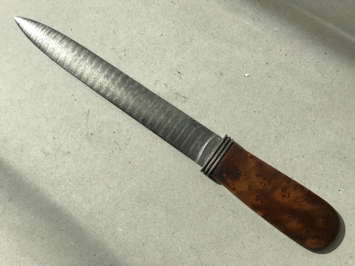 German Paper Cutter Knife With Damascus Blade