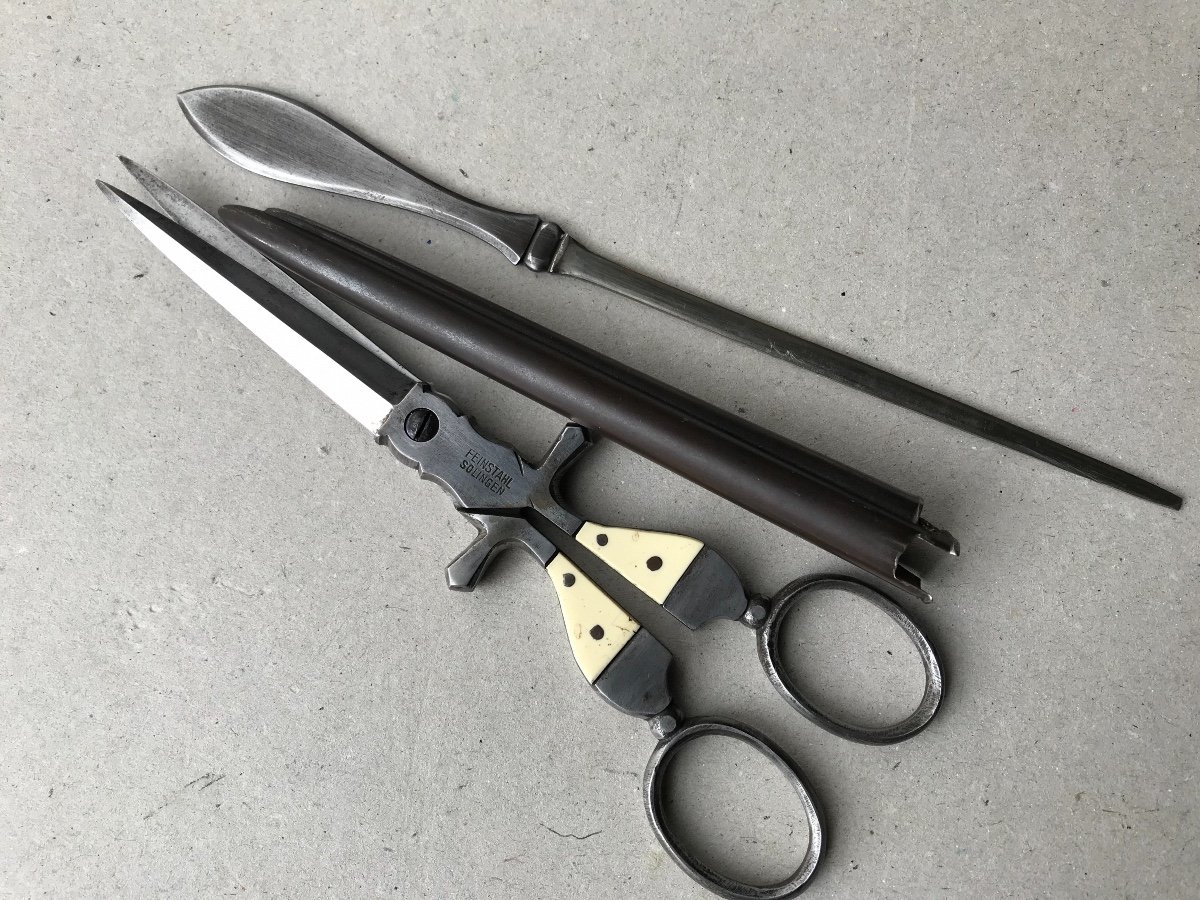 Small German Scissor Dagger -photo-2