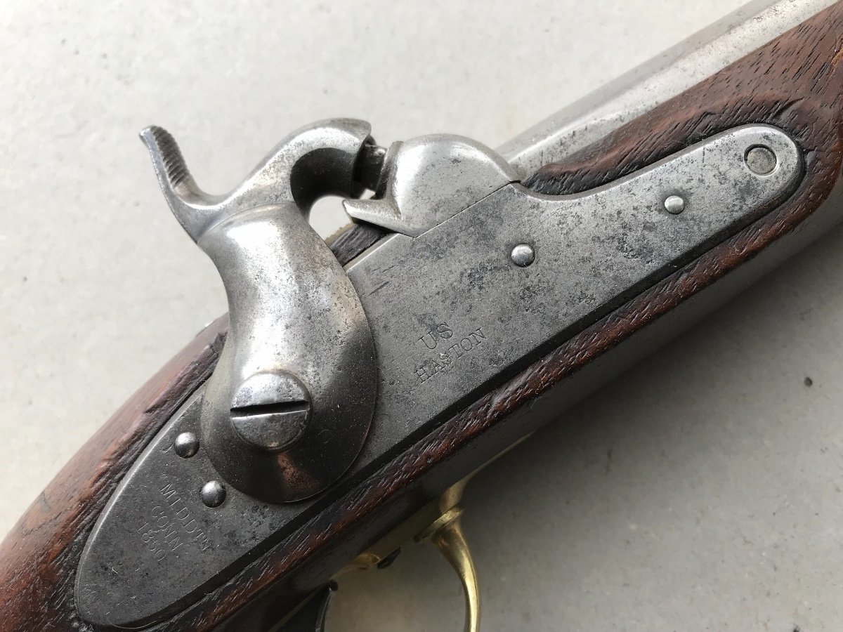 Pistolet A Percussion US Aston modèle 1842 daté 1850/1851-photo-2