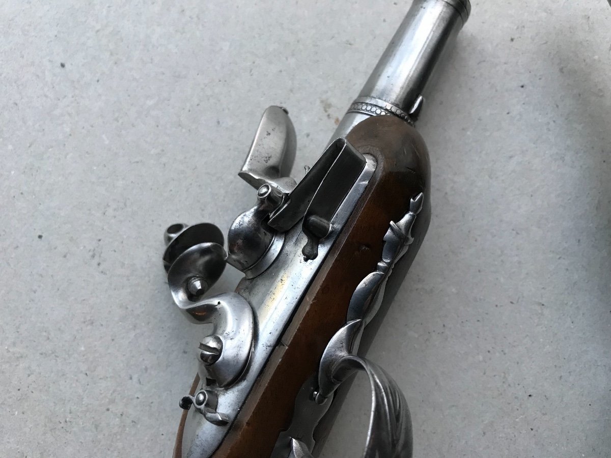 Small Pair Of Flintlock Pistols-photo-4