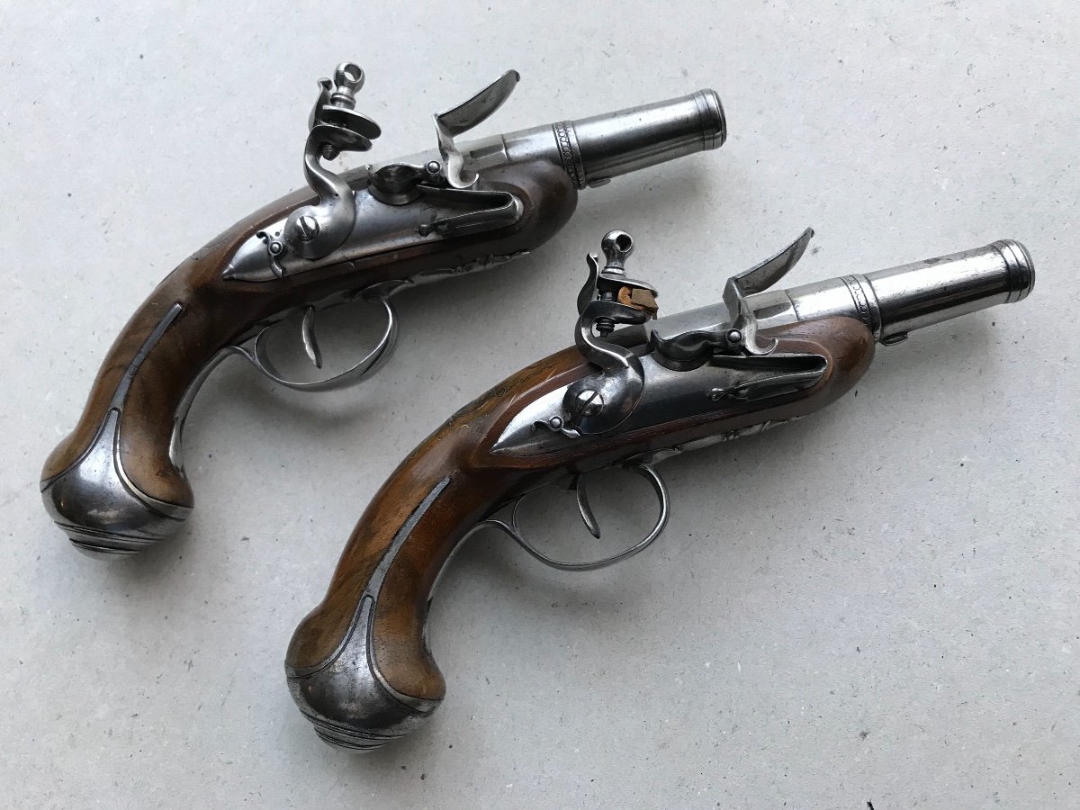 Small Pair Of Flintlock Pistols