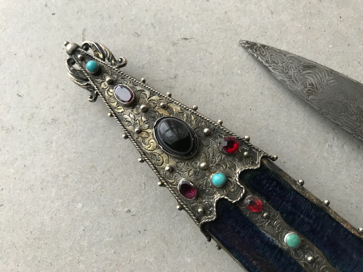 Silver Dagger With Semi Precious Stones-photo-6