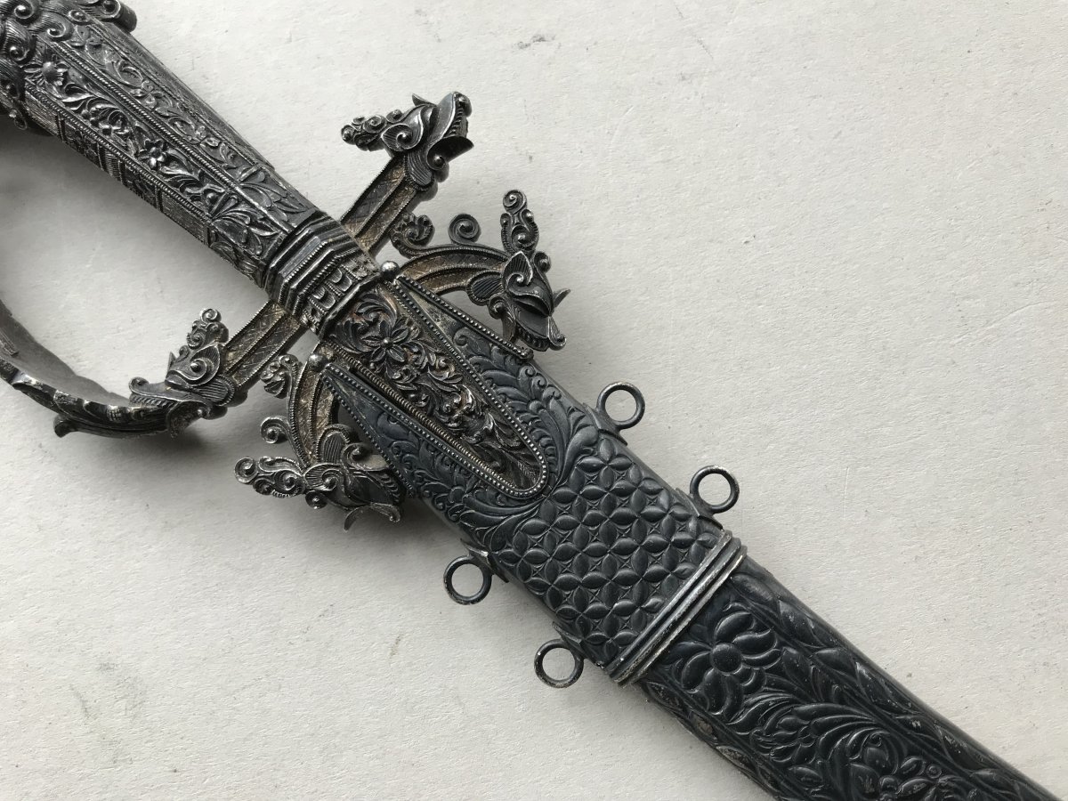 Silver Ceylonese Kastane Dagger-photo-2