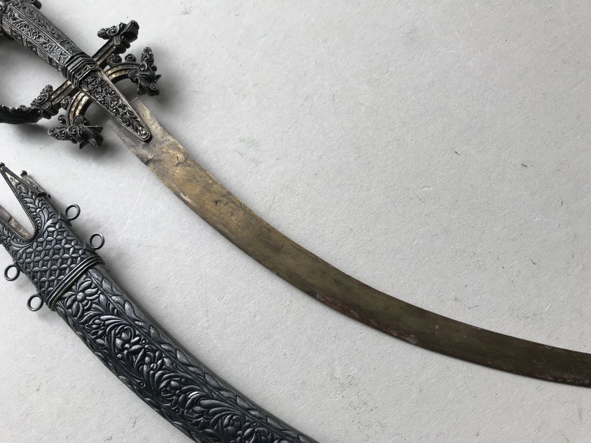 Silver Ceylonese Kastane Dagger-photo-4