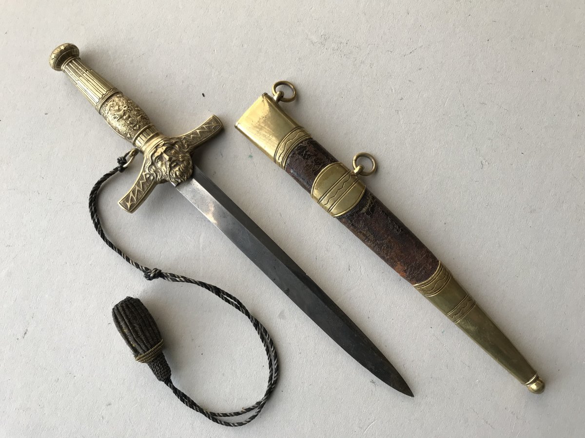 Extremely Rare Danish Navy Model 1850 Dagger Deluxe-photo-1