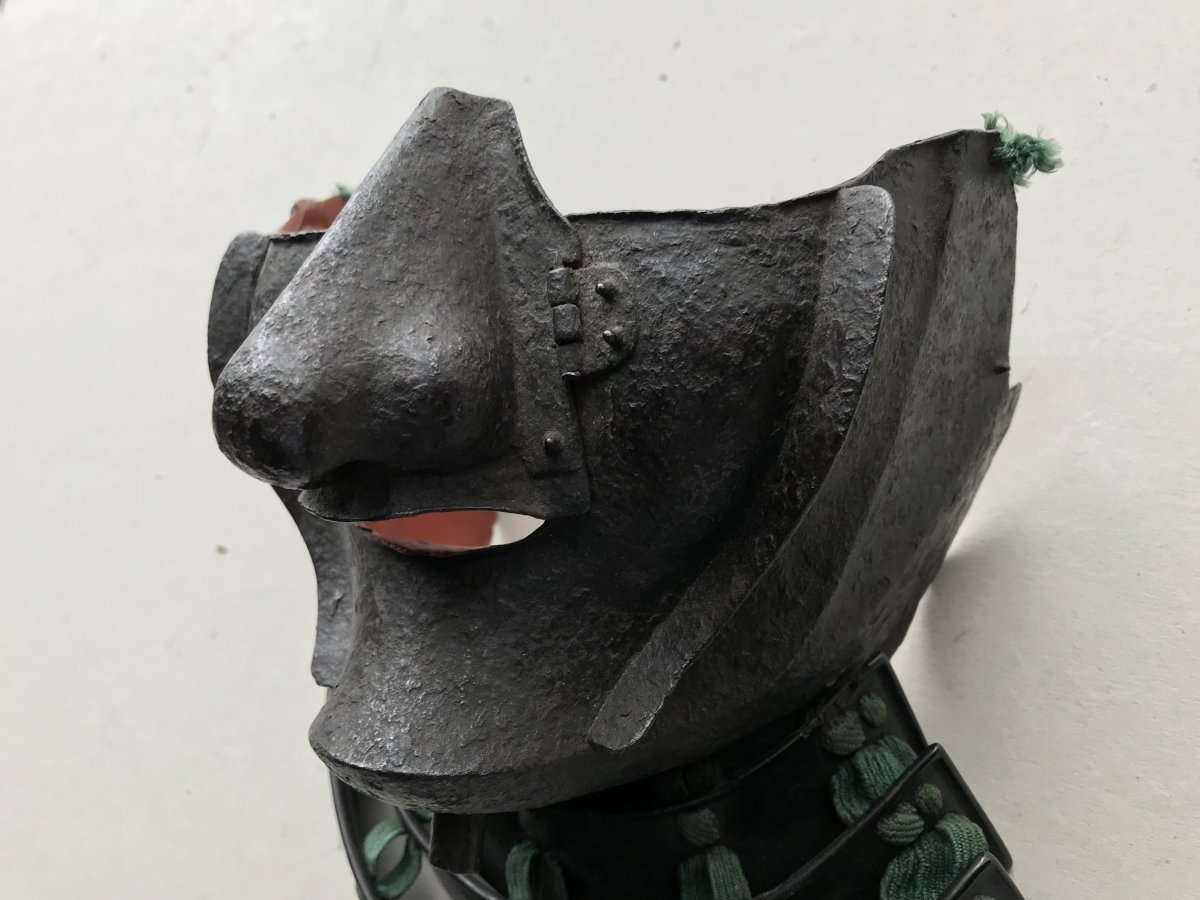 Very Old Samurai Menpo Mask-photo-4