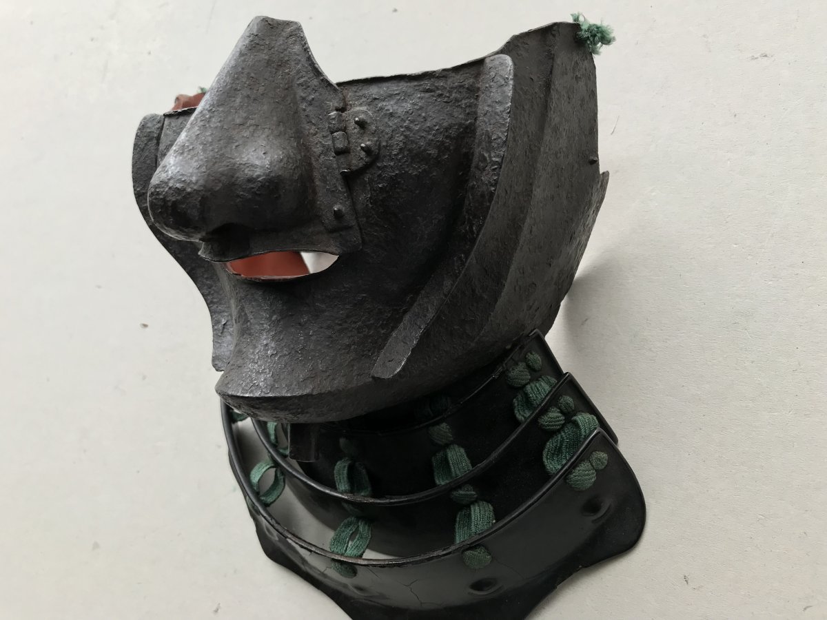 Very Old Samurai Menpo Mask