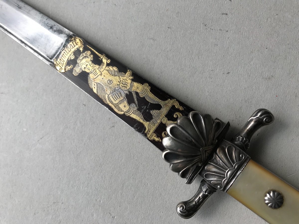 Hunting Dagger In Sterling Silver-photo-6