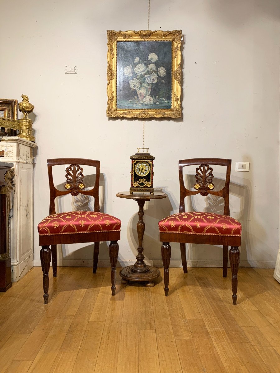 Mid 19th Century Set Of Eight Empire Chairs -photo-4