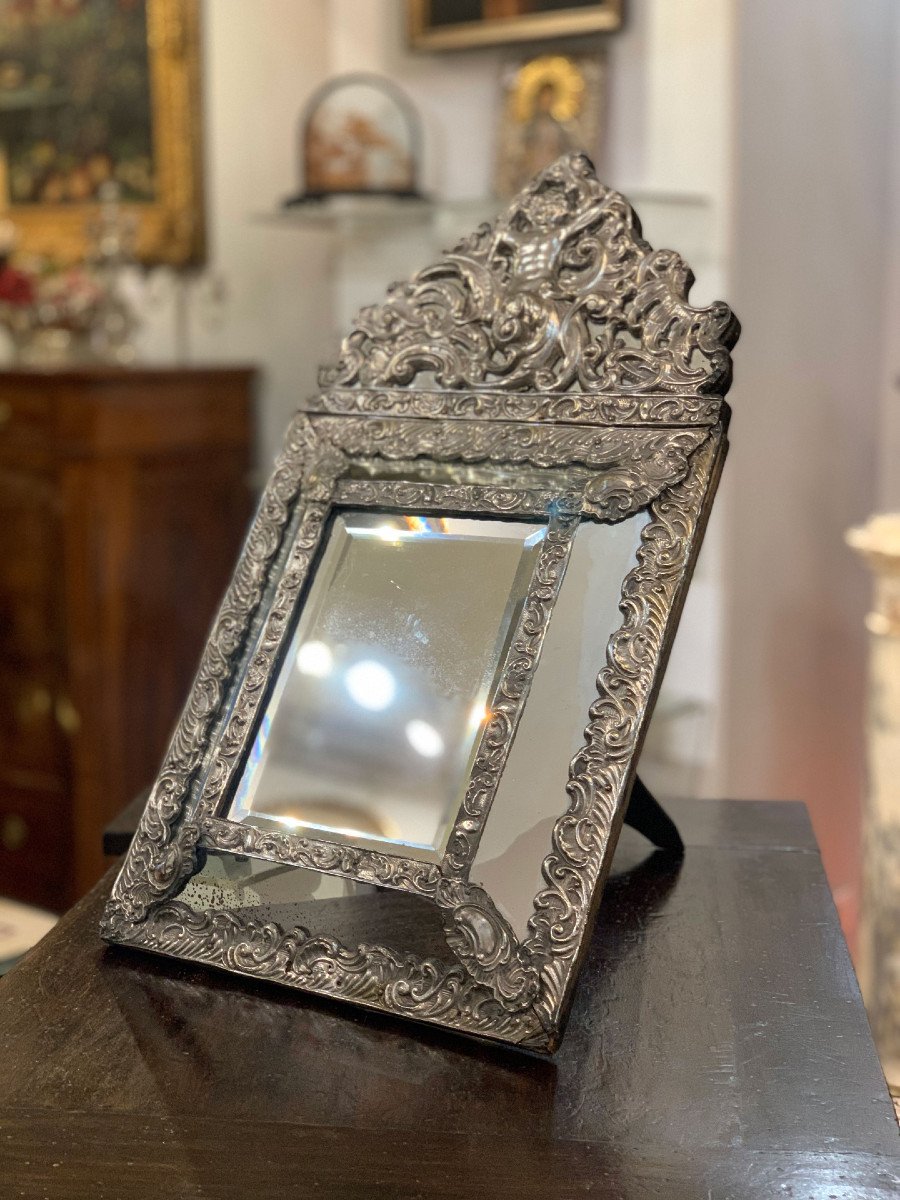 Antique Neo-renaissance Table Mirror, 19th Century-photo-2