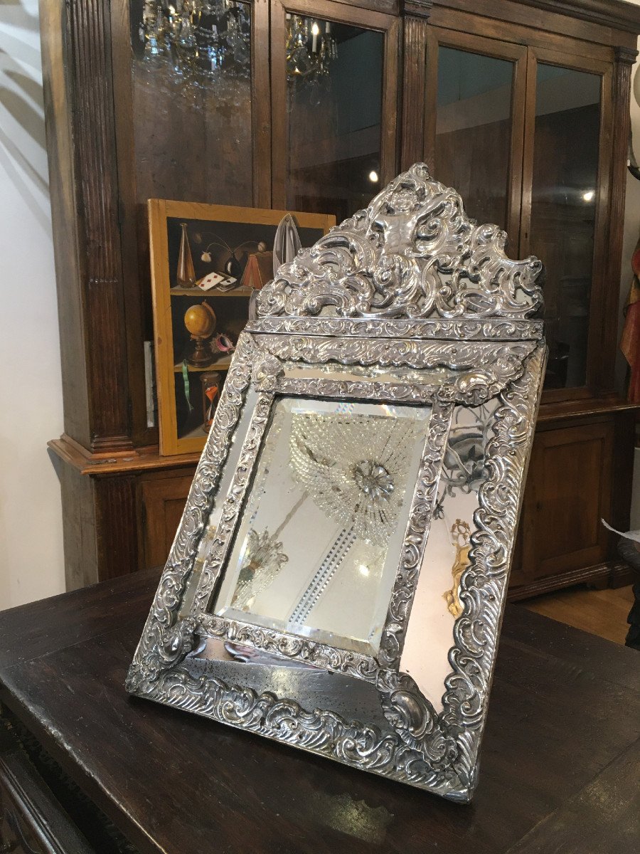 Antique Neo-renaissance Table Mirror, 19th Century-photo-1