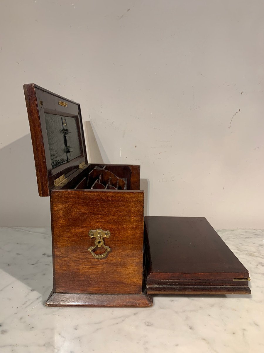 End Of The 19th Century English Traveling Writing Desk-photo-4