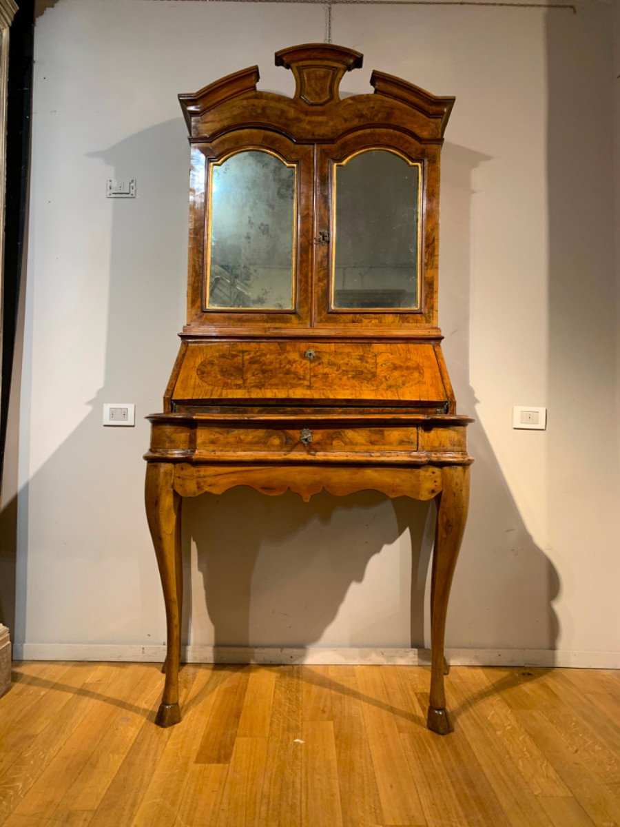 Second Half Of The 18th Century Trumeau With Writing Desk-photo-3