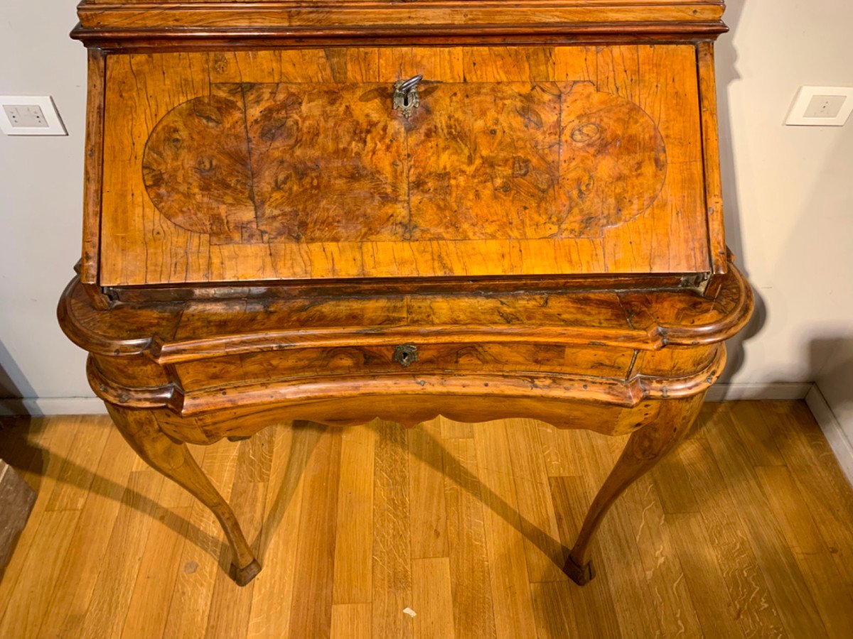 Second Half Of The 18th Century Trumeau With Writing Desk-photo-2