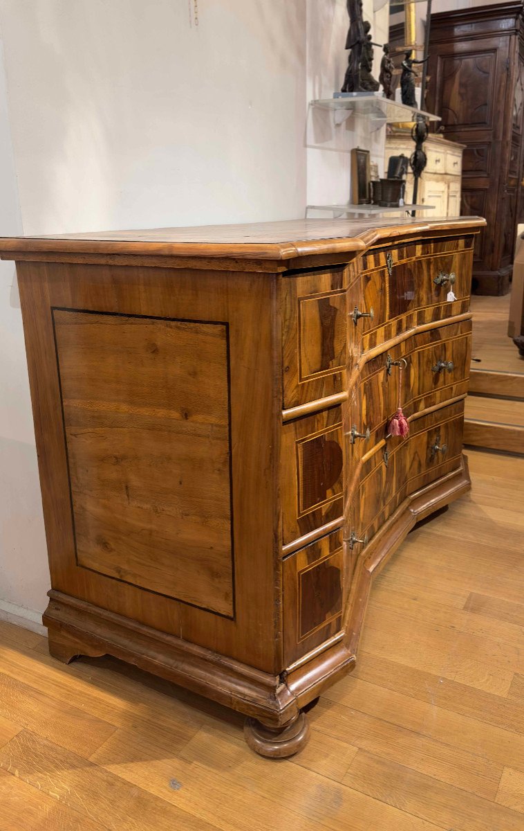 18th Century Venetian Venereed And Inlaid Chest-photo-4