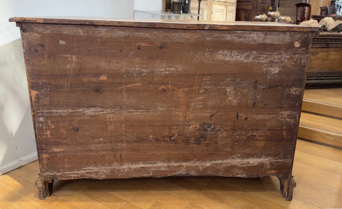 18th Century Venetian Venereed And Inlaid Chest-photo-5