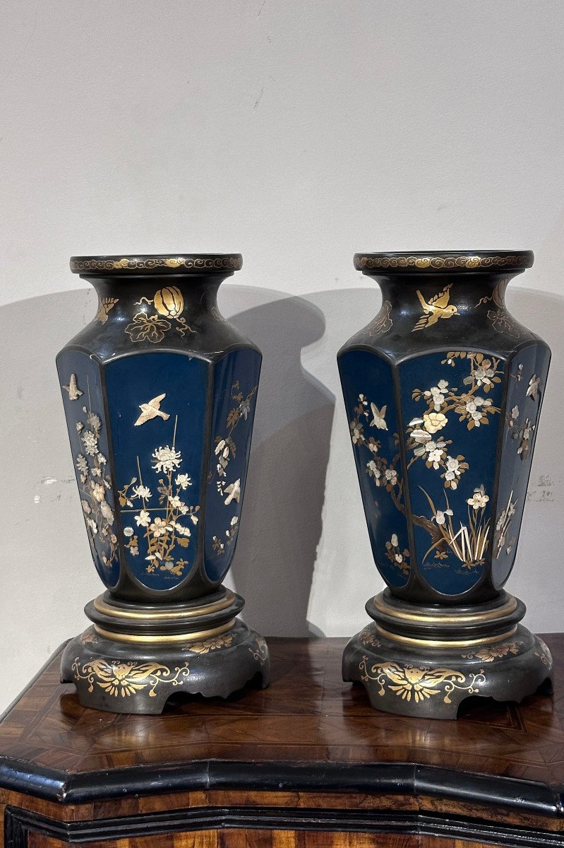 End Of The 19th Century Pair Of Japanese Vases-photo-2