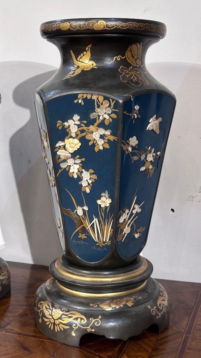 End Of The 19th Century Pair Of Japanese Vases-photo-7