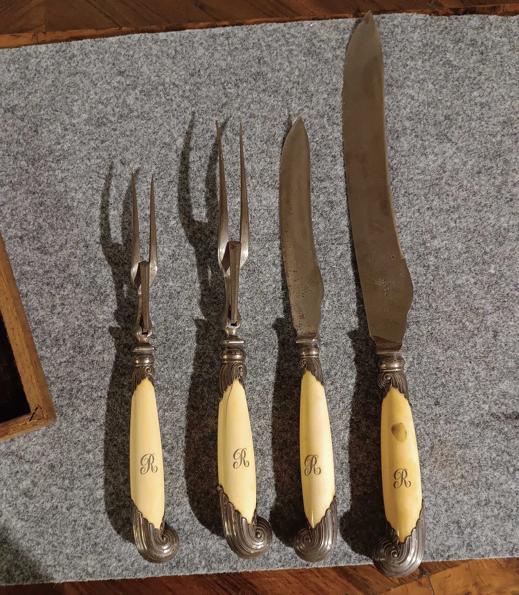 Mid 19th Century Set Of Equipment Knives-photo-2