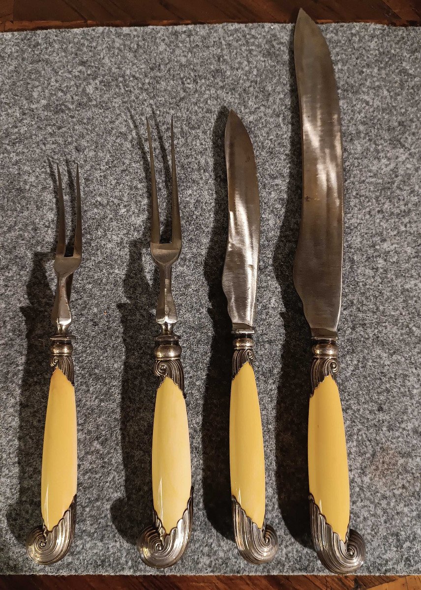 Mid 19th Century Set Of Equipment Knives-photo-3