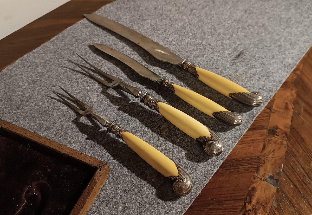 Mid 19th Century Set Of Equipment Knives-photo-4