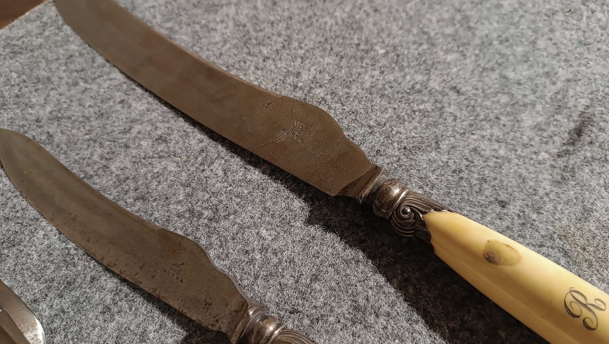 Mid 19th Century Set Of Equipment Knives-photo-6