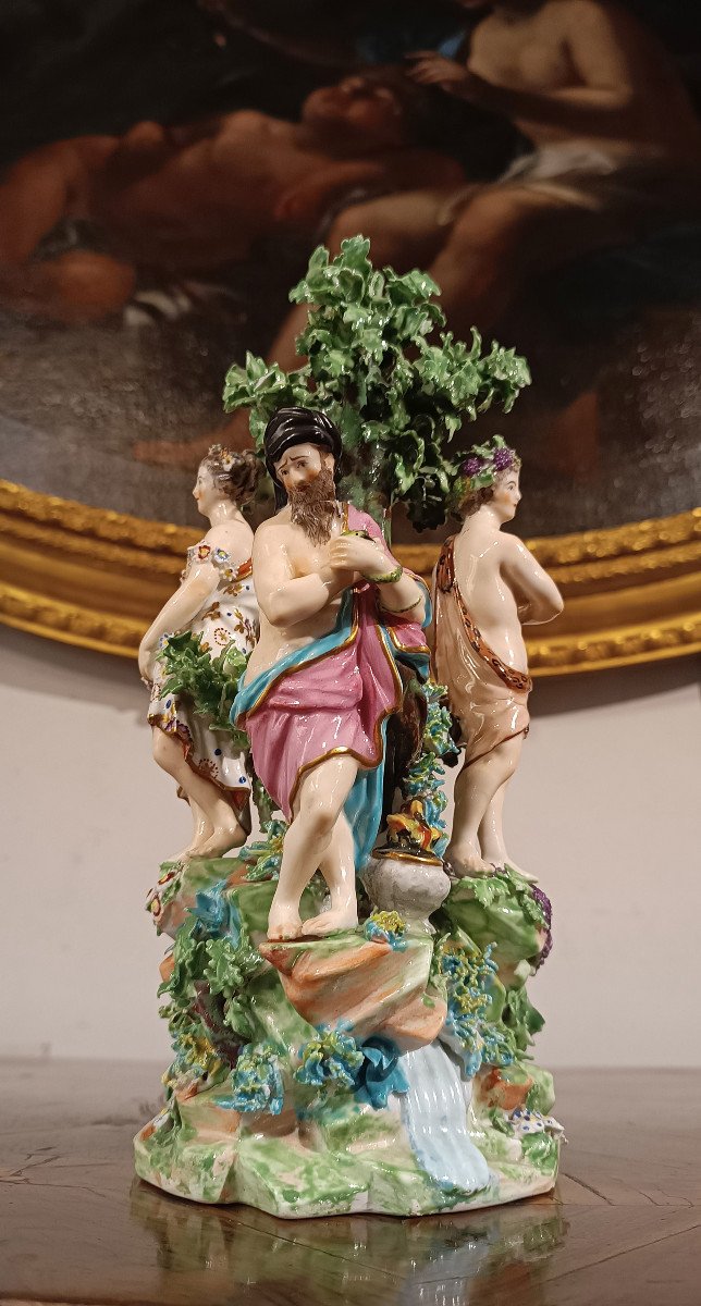 Ginori Sculpture “four Seasons” Second Half Of The 18th Century-photo-4