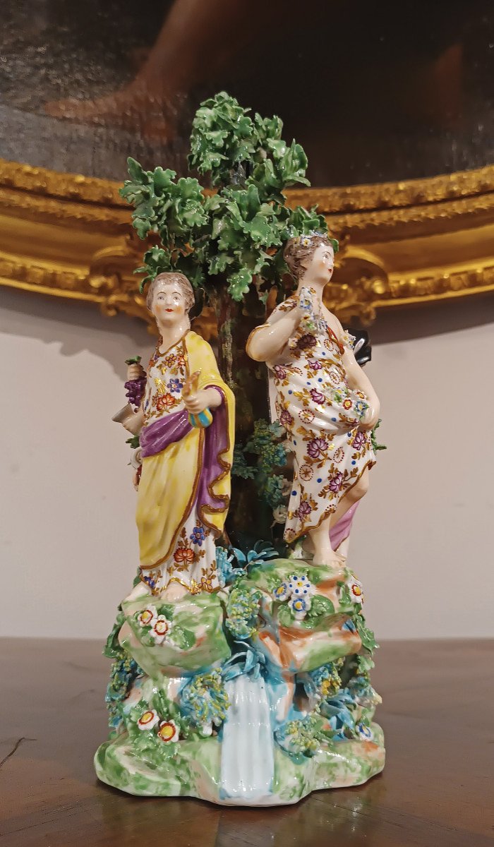 Ginori Sculpture “four Seasons” Second Half Of The 18th Century-photo-2