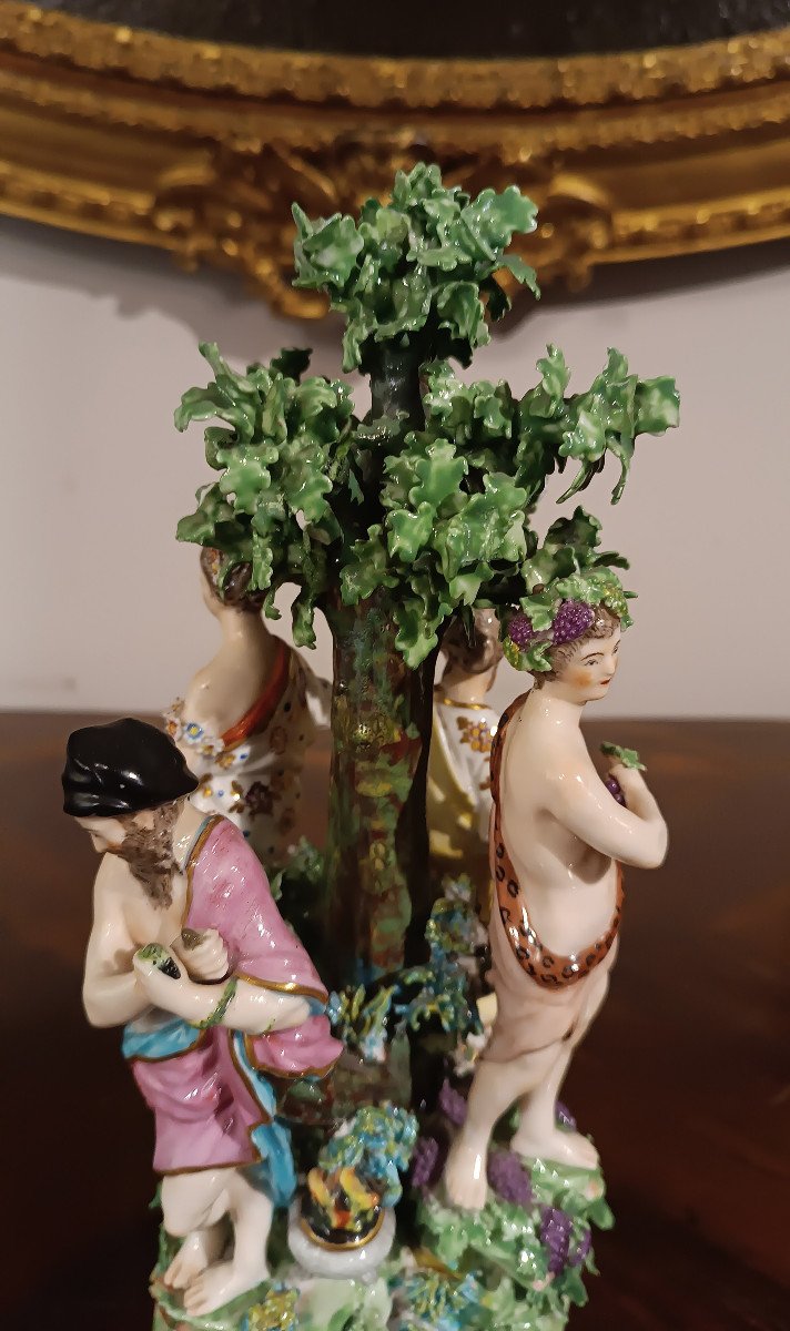 Ginori Sculpture “four Seasons” Second Half Of The 18th Century-photo-6