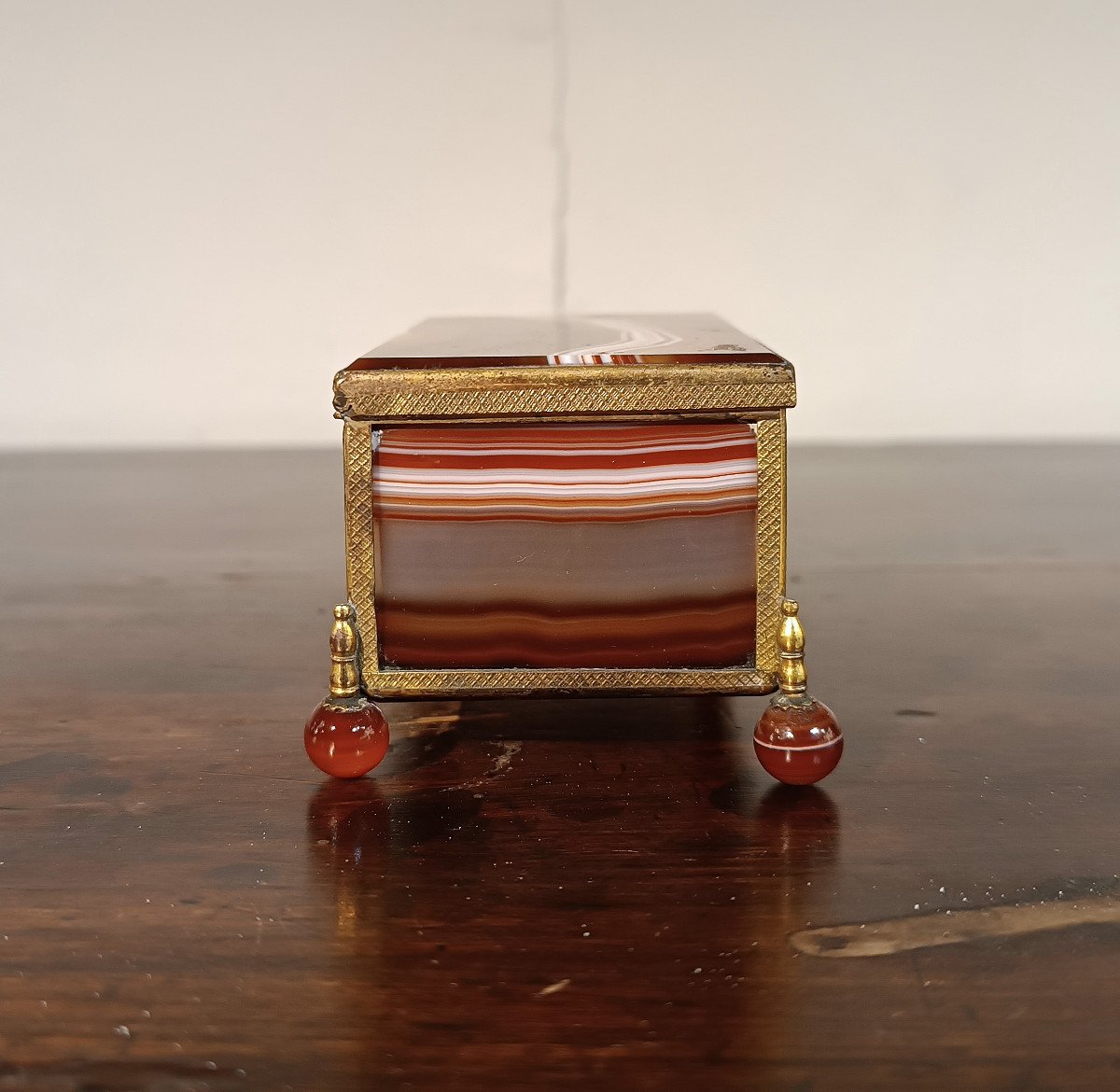 19th Century Agate Jewellery Box-photo-3