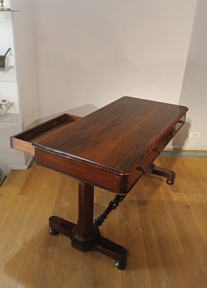 Early 19th Century Charles X Center Desk -photo-4