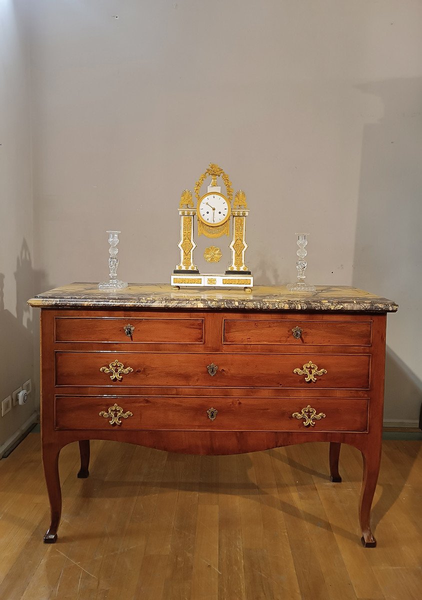 Second Half Of The 18th Century Chest With Yellow Sienese Marble -photo-6