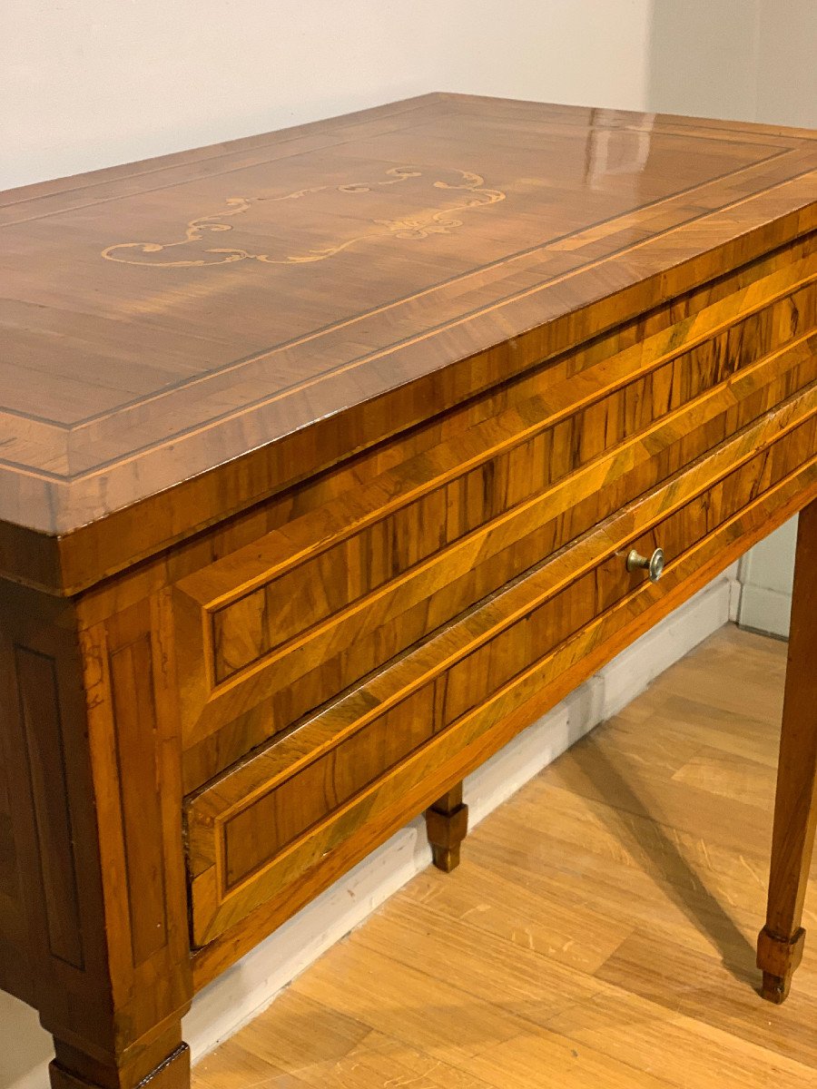 Second Half Of The 18th Century Neoclassical Inlaid Table -photo-4