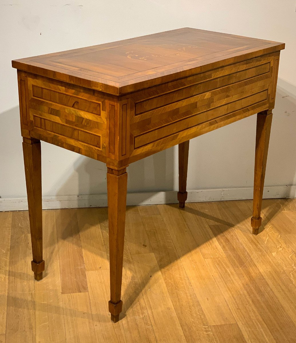 Second Half Of The 18th Century Neoclassical Inlaid Table -photo-5