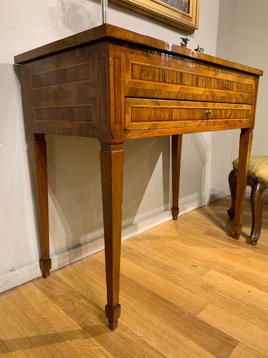 Second Half Of The 18th Century Neoclassical Inlaid Table -photo-6