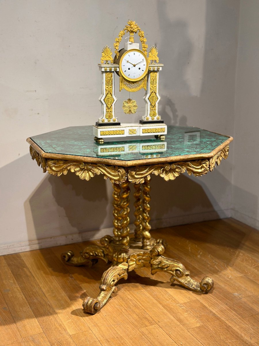 Early 19th Century Gilded Wood Tea Table-photo-6