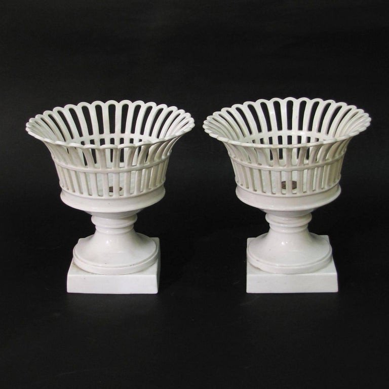 Pair Of 19th Century White Porcelain Fruitstands-photo-7