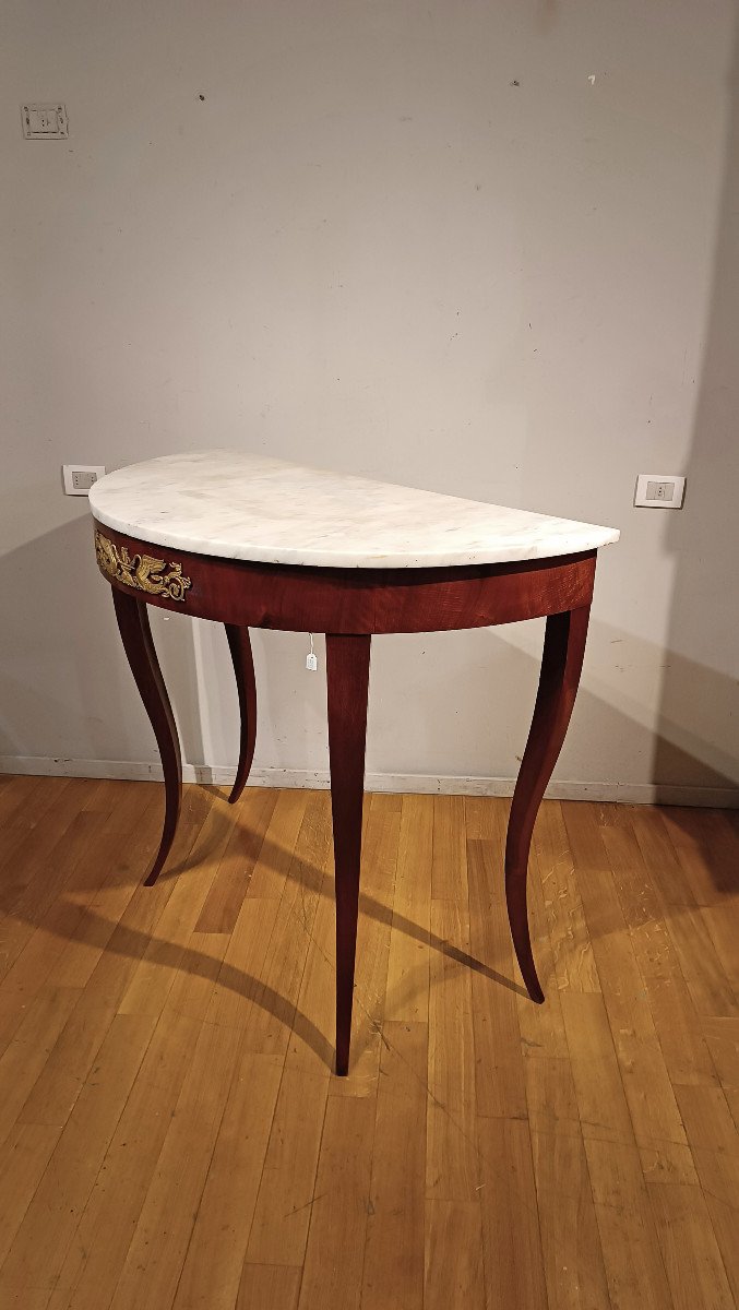 Late 18th Century Directoire Console With Marble Top -photo-3