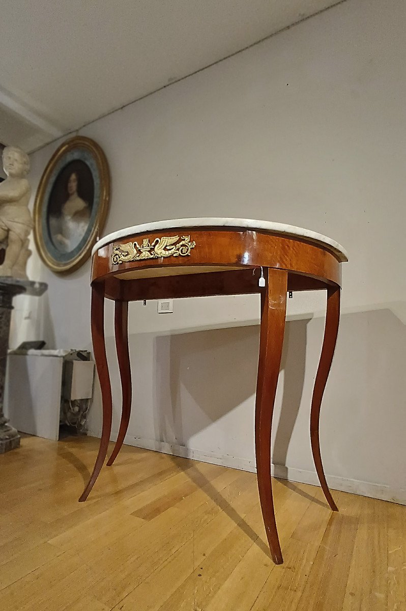 Late 18th Century Directoire Console With Marble Top -photo-5