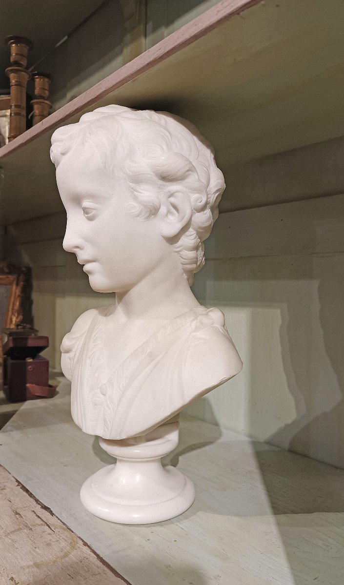 Late 18th-early 19th Century Marble Bust Of A Young Charioteer-photo-7