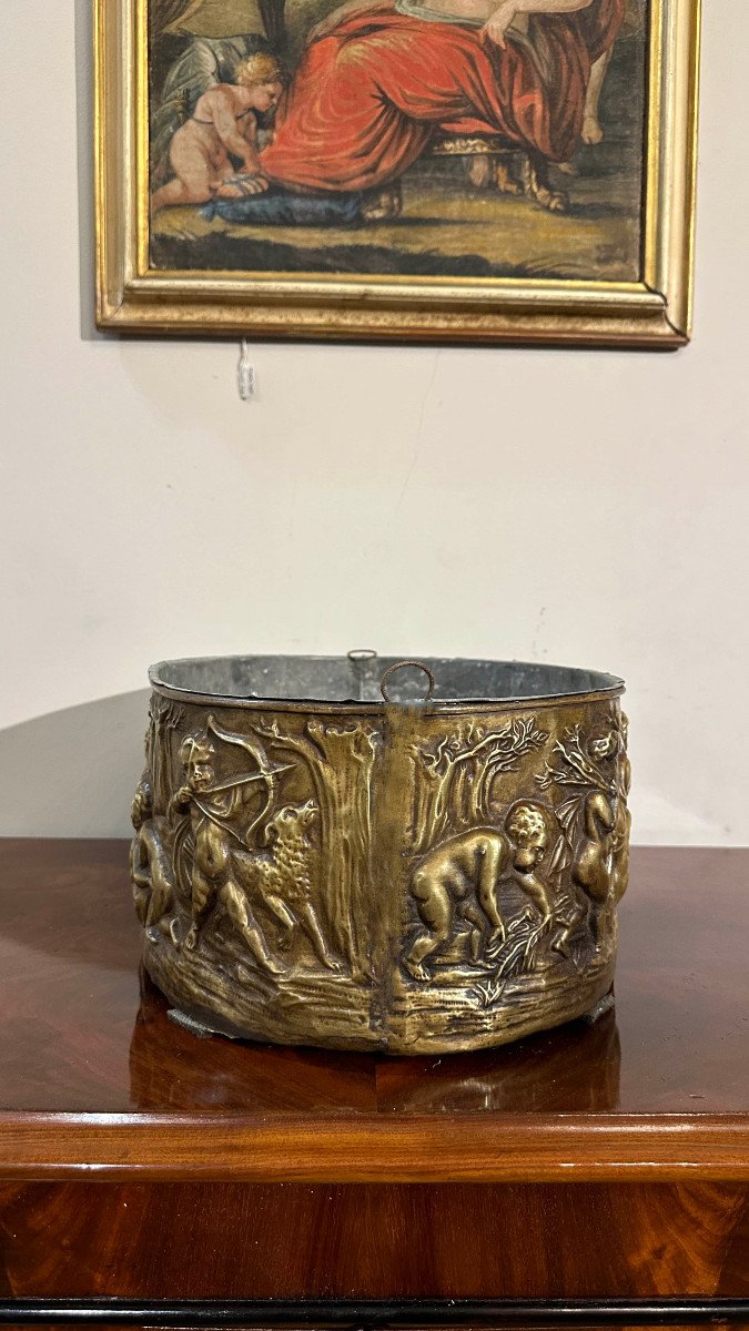 Late 18th Century Brass Foot Warmer -photo-1