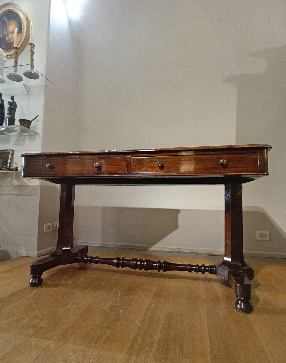 Early 19th Century Charles X Center Desk -photo-4