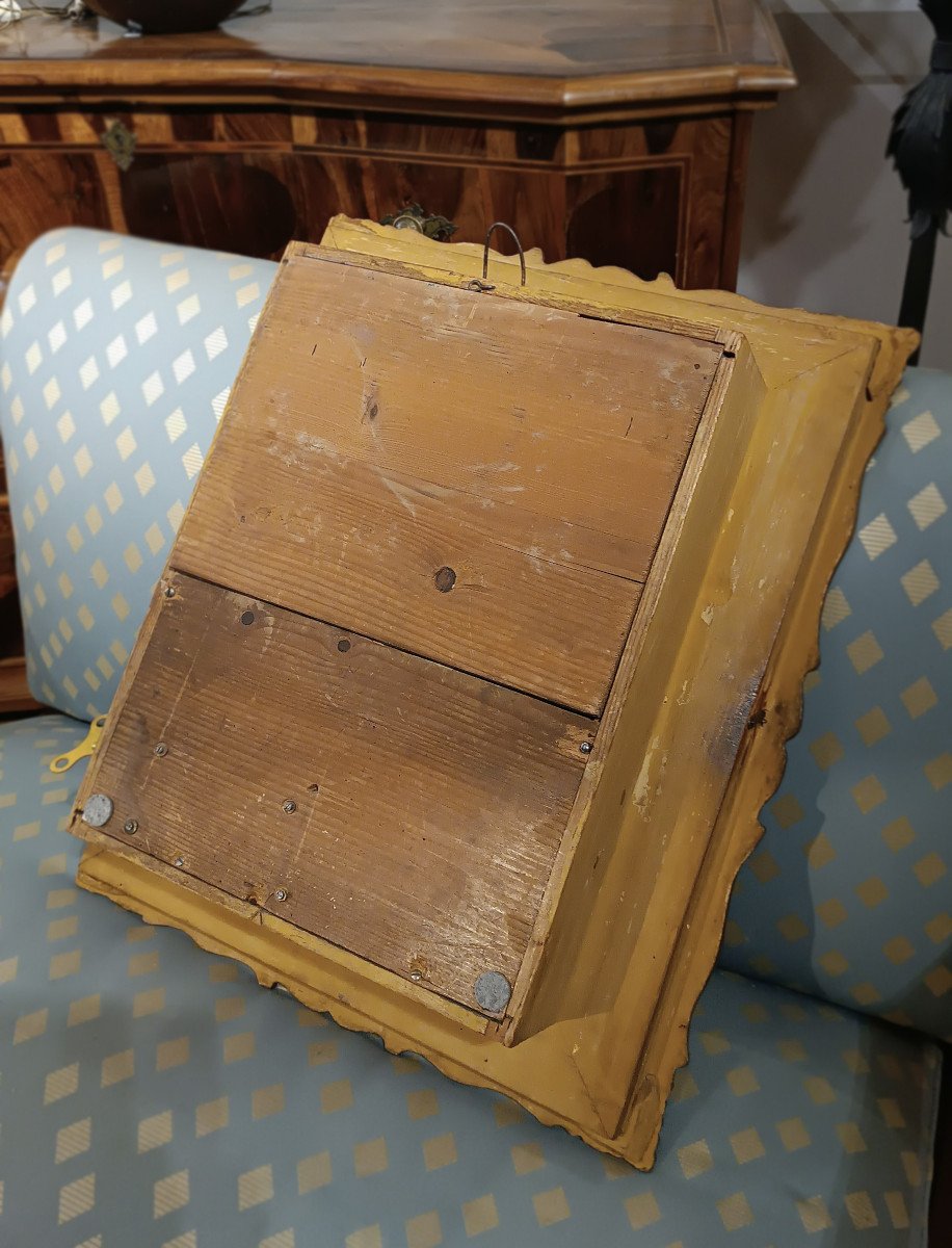 Early 19th Century Golden Wall Clock With Music Box -photo-4