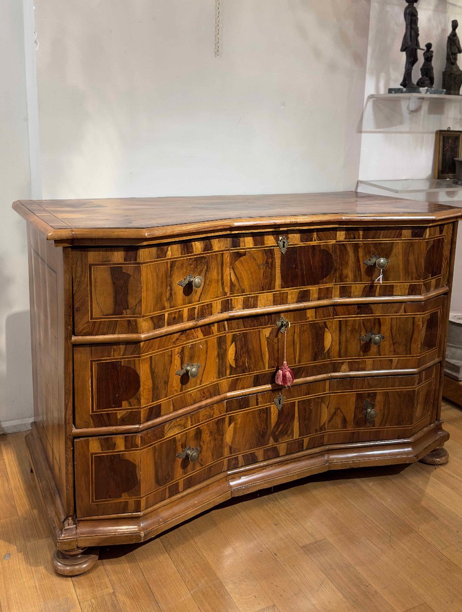 18th Century Venetian Venereed And Inlaid Chest-photo-7