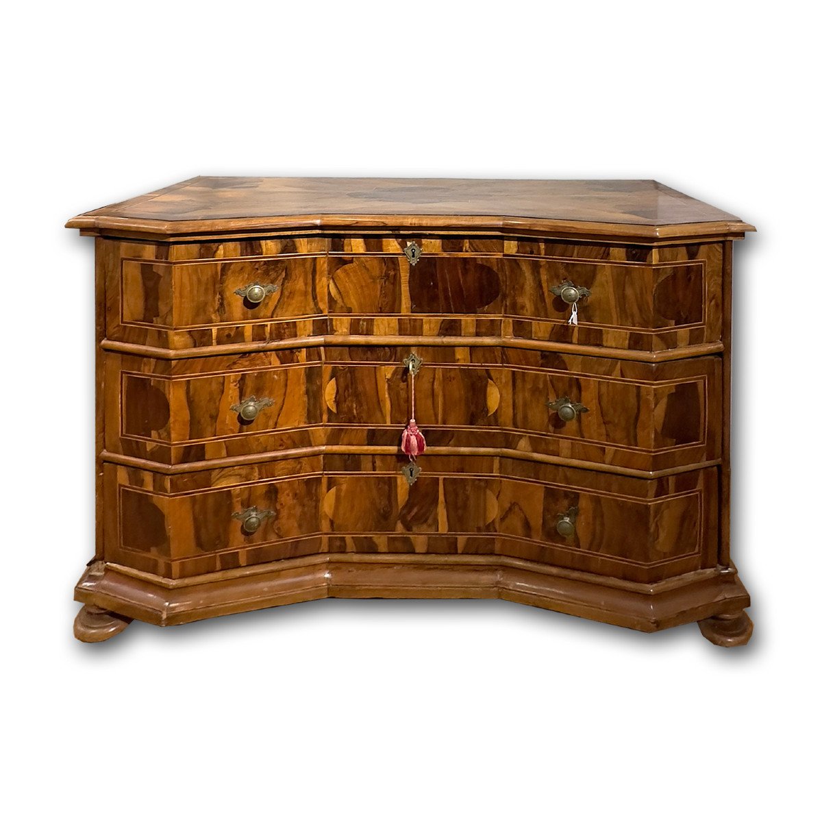 18th Century Venetian Venereed And Inlaid Chest