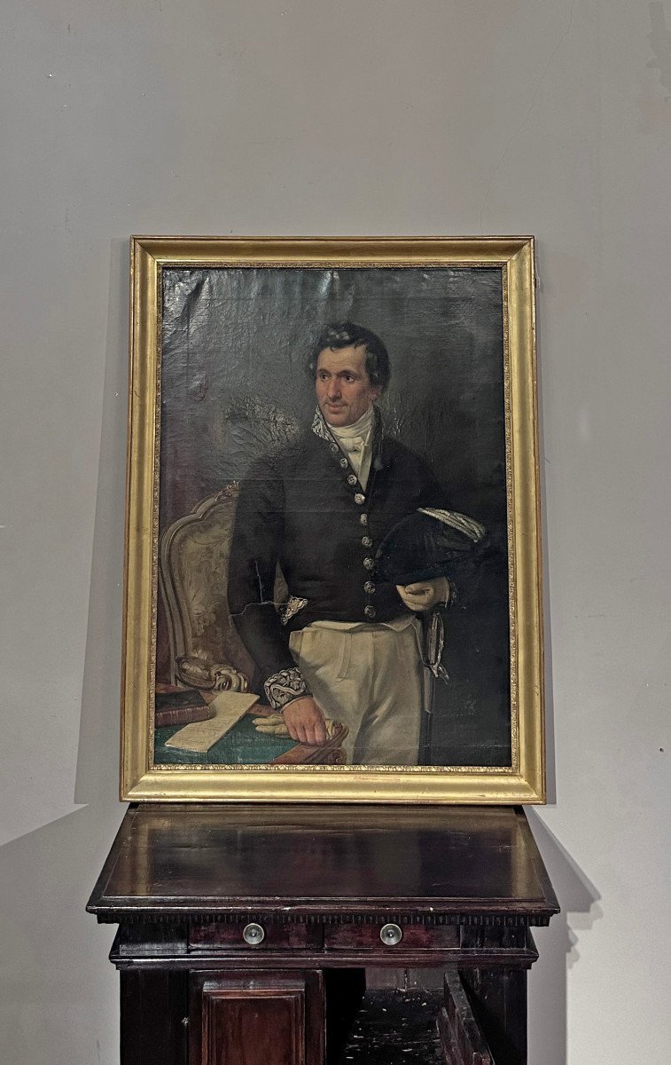 Early 19th Century Portrait Of A Gentleman In Uniform -photo-8